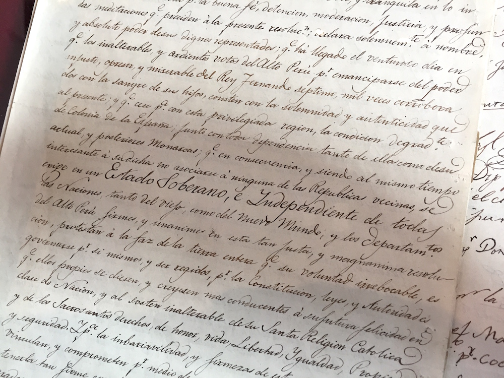 Declaration of Independence, Casa de la Libertad